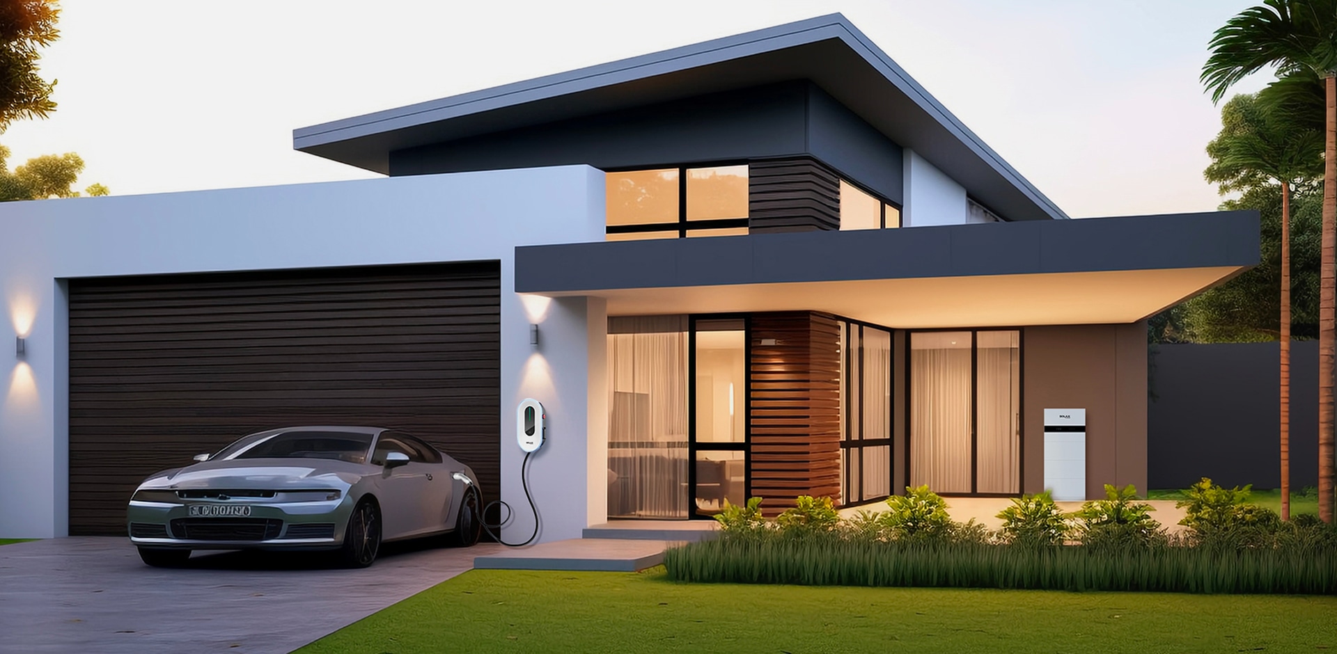 Home solar and battery storage system with electric vehicle charging